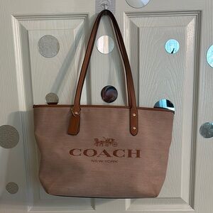 Coach Brown and Tan Tote Bag